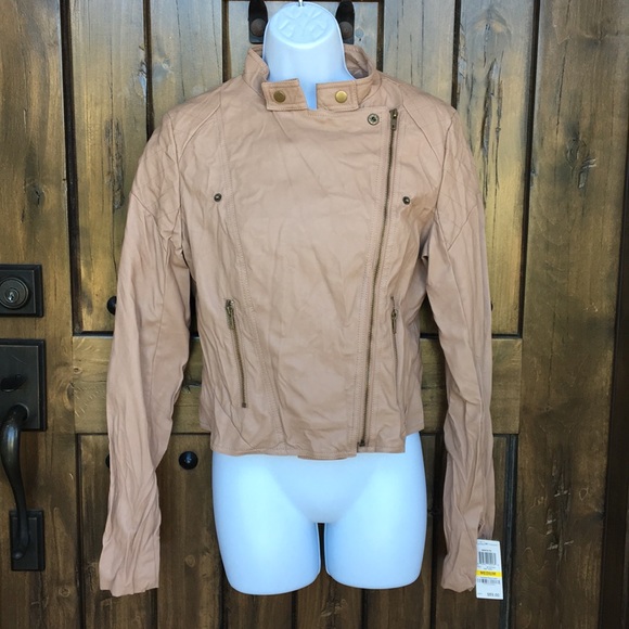 -SOLD-Bar III Cropped Crinkle Moto Jacket M - Picture 3 of 8